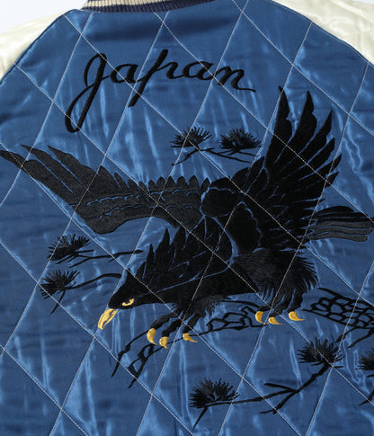 TT15792-138 / TAILOR TOYO Mid 1950s Style Velveteen Souvenir Jacket “WHITE DRAGON” × “BLACK EAGLE”