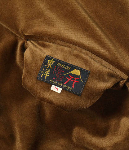 TT15792-138 / TAILOR TOYO Mid 1950s Style Velveteen Souvenir Jacket “WHITE DRAGON” × “BLACK EAGLE”