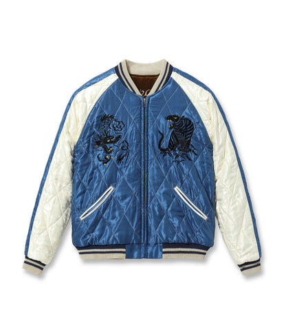 TT15792-138 / TAILOR TOYO Mid 1950s Style Velveteen Souvenir Jacket “WHITE DRAGON” × “BLACK EAGLE”