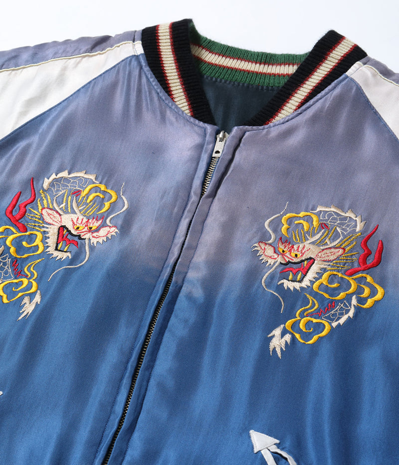 TT15793-119 / TAILOR TOYO Mid 1950s Style Acetate Souvenir Jacket “RED TIGER” × “EAGLE” (AGING MODEL)
