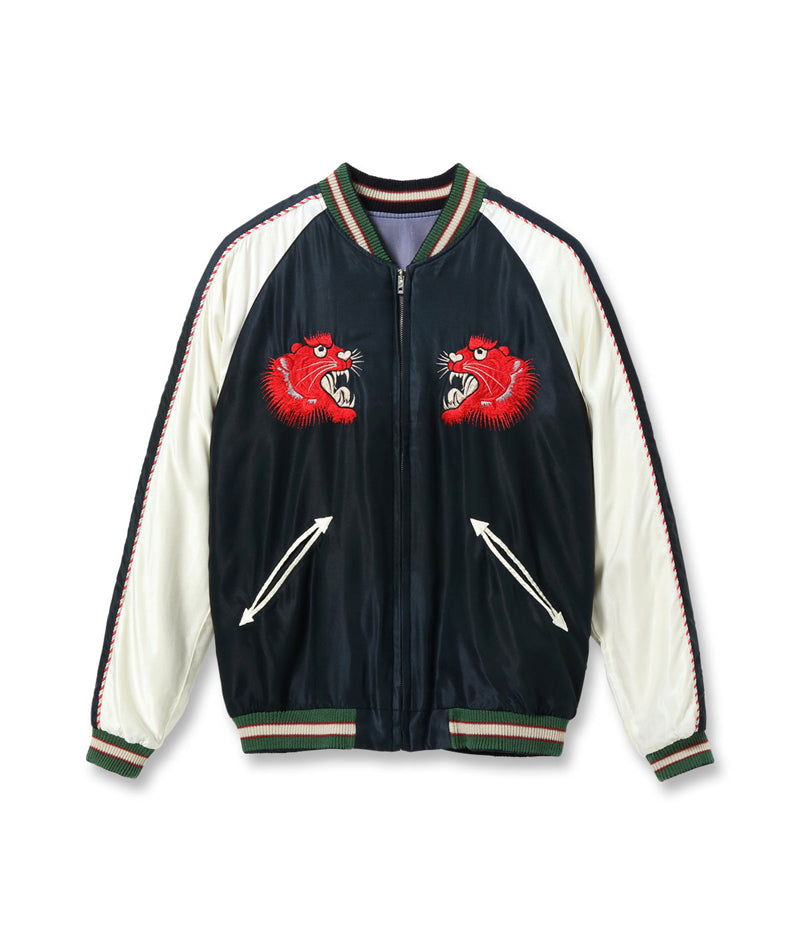 TT15793-119 / TAILOR TOYO Mid 1950s Style Acetate Souvenir Jacket “RED TIGER” × “EAGLE” (AGING MODEL)
