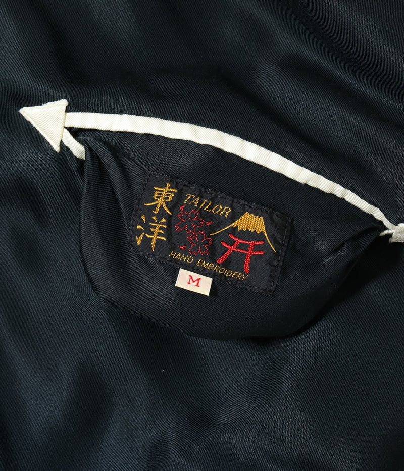 TT15793-119 / TAILOR TOYO Mid 1950s Style Acetate Souvenir Jacket “RED TIGER” × “EAGLE” (AGING MODEL)