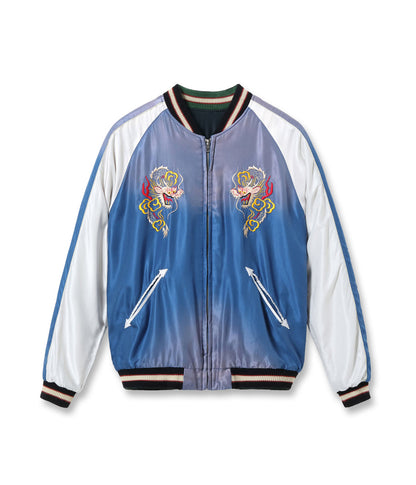 TT15793-119 / TAILOR TOYO Mid 1950s Style Acetate Souvenir Jacket “RED TIGER” × “EAGLE” (AGING MODEL)