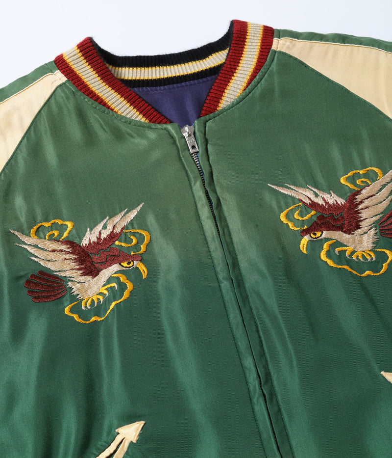TT15793-128 / TAILOR TOYO Mid 1950s Style Acetate Souvenir Jacket “SNAKE & SKULL” × “DRAGON HEAD” (AGING MODEL)