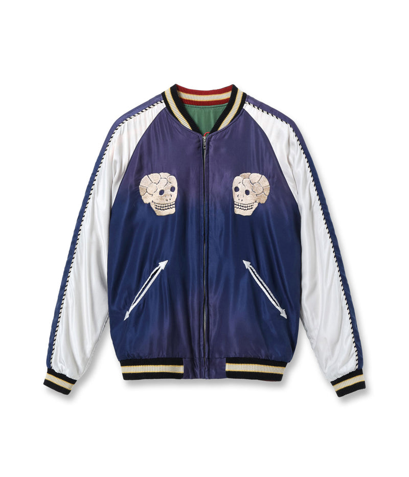 TT15793-128 / TAILOR TOYO Mid 1950s Style Acetate Souvenir Jacket “SNAKE & SKULL” × “DRAGON HEAD” (AGING MODEL)