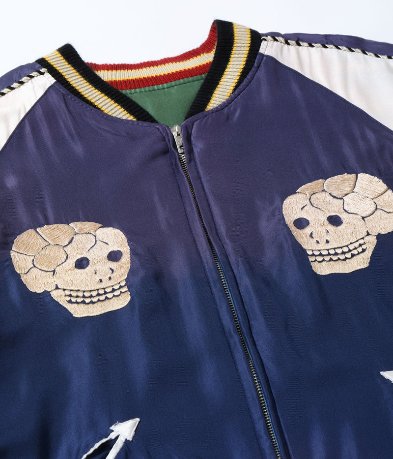 TT15793-128 / TAILOR TOYO Mid 1950s Style Acetate Souvenir Jacket “SNAKE & SKULL” × “DRAGON HEAD” (AGING MODEL)
