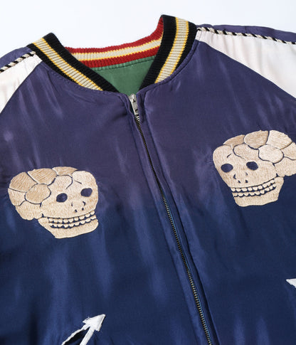 TT15793-128 / TAILOR TOYO Mid 1950s Style Acetate Souvenir Jacket “SNAKE & SKULL” × “DRAGON HEAD” (AGING MODEL)
