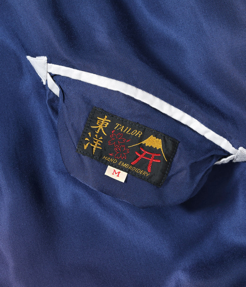 TT15793-128 / TAILOR TOYO Mid 1950s Style Acetate Souvenir Jacket “SNAKE & SKULL” × “DRAGON HEAD” (AGING MODEL)