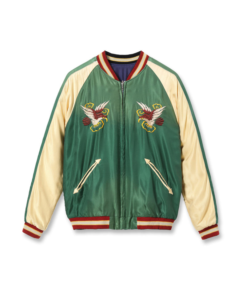 TT15793-128 / TAILOR TOYO Mid 1950s Style Acetate Souvenir Jacket “SNAKE & SKULL” × “DRAGON HEAD” (AGING MODEL)