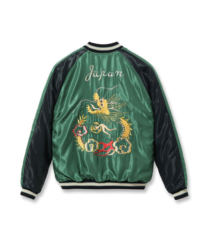TT15795-119 / TAILOR TOYO Mid 1950s Style Velveteen (Two-tone) × Acetate Souvenir Jacket “TIGER HEAD” × “GOLD DRAGON”