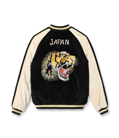 TT15795-119 / TAILOR TOYO Mid 1950s Style Velveteen (Two-tone) × Acetate Souvenir Jacket “TIGER HEAD” × “GOLD DRAGON”
