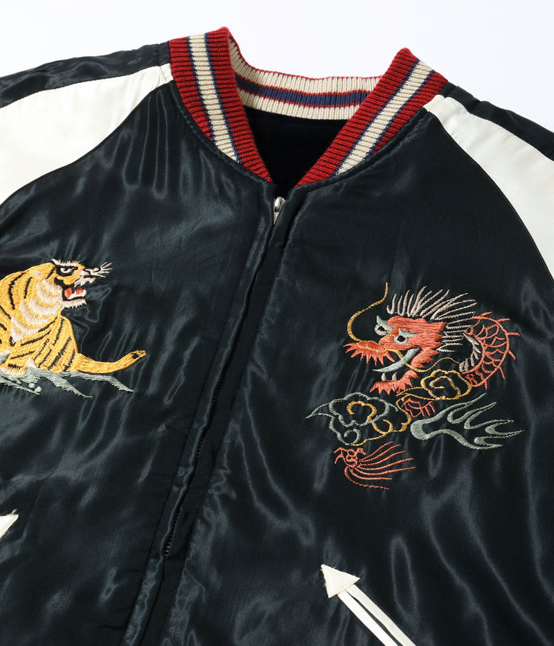 TT15795-128 / TAILOR TOYO Mid 1950s Style Velveteen (Two-tone) × Acetate Souvenir Jacket “WHITE DRAGON” × “EAGLE”