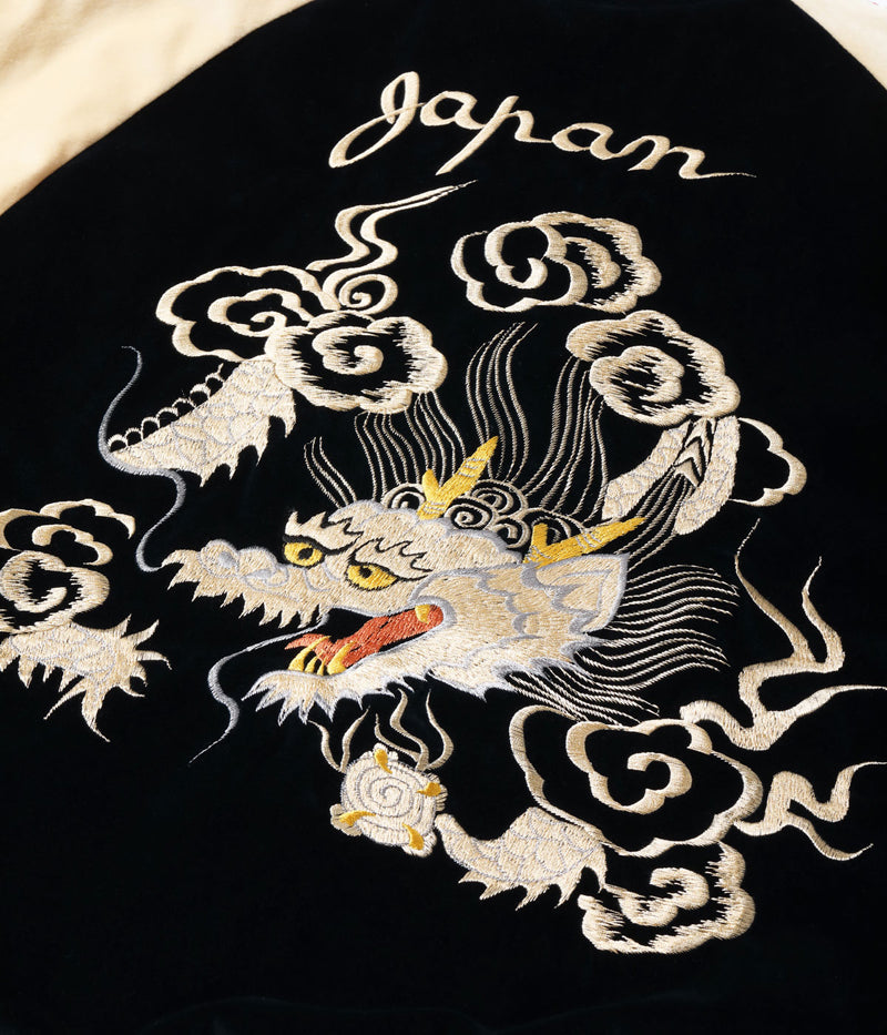 TT15795-128 / TAILOR TOYO Mid 1950s Style Velveteen (Two-tone) × Acetate Souvenir Jacket “WHITE DRAGON” × “EAGLE”
