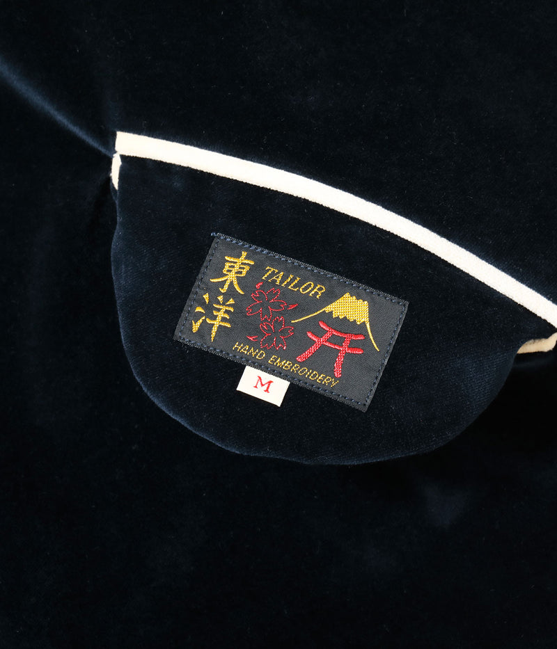 TT15795-128 / TAILOR TOYO Mid 1950s Style Velveteen (Two-tone) × Acetate Souvenir Jacket “WHITE DRAGON” × “EAGLE”