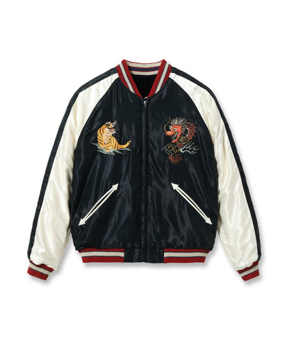TT15795-128 / TAILOR TOYO Mid 1950s Style Velveteen (Two-tone) × Acetate Souvenir Jacket “WHITE DRAGON” × “EAGLE”