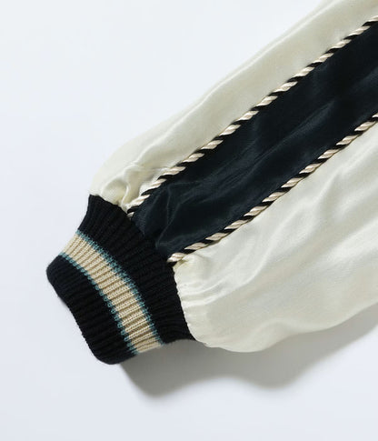 TT15877-119 / TAILOR TOYO Mid 1950s Style Acetate Souvenir Jacket “ROARING TIGER” × “BLACK DRAGON”