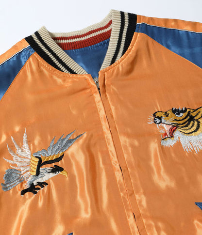 TT15877-125 / TAILOR TOYO Mid 1950s Style Acetate Souvenir Jacket “TIGER HEAD” × “JAPAN MAP”