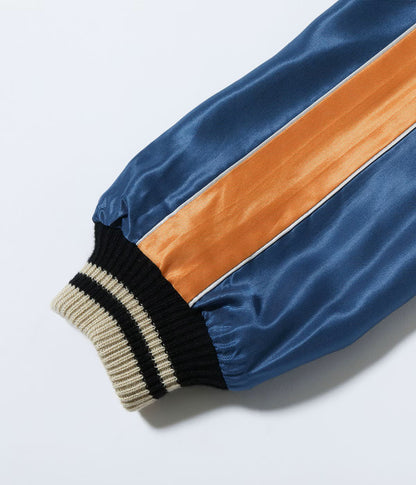 TT15877-125 / TAILOR TOYO Mid 1950s Style Acetate Souvenir Jacket “TIGER HEAD” × “JAPAN MAP”