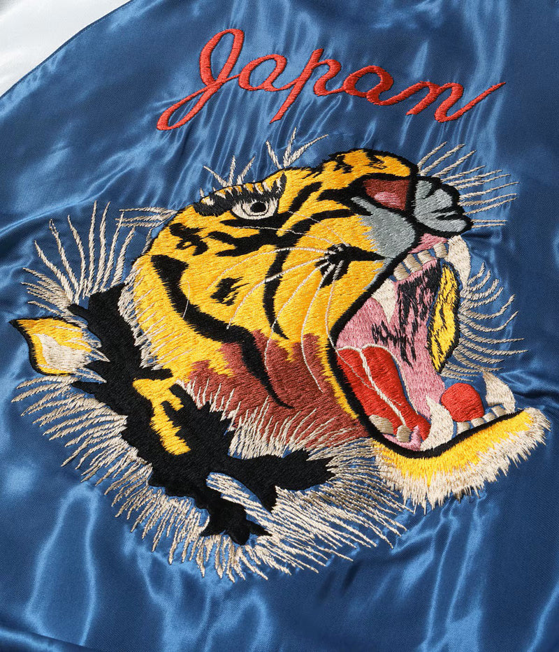 TT15877-125 / TAILOR TOYO Mid 1950s Style Acetate Souvenir Jacket “TIGER HEAD” × “JAPAN MAP”