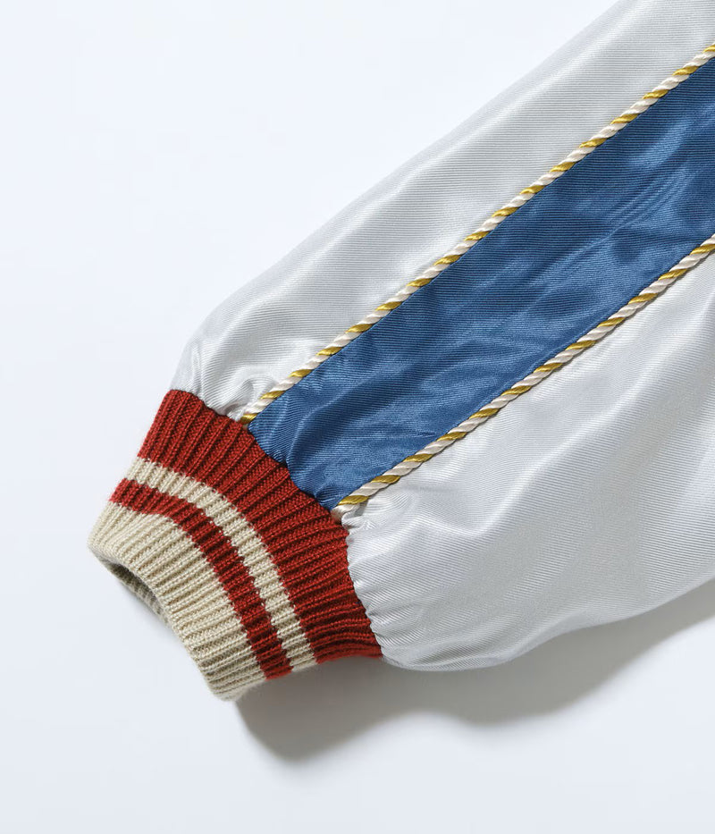 TT15877-125 / TAILOR TOYO Mid 1950s Style Acetate Souvenir Jacket “TIGER HEAD” × “JAPAN MAP”