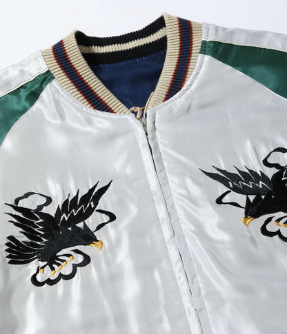 TT15877-128 / TAILOR TOYO Late 1950s Style Acetate Souvenir Jacket “HAWAII MAP” × “DRAGON & TIGER”