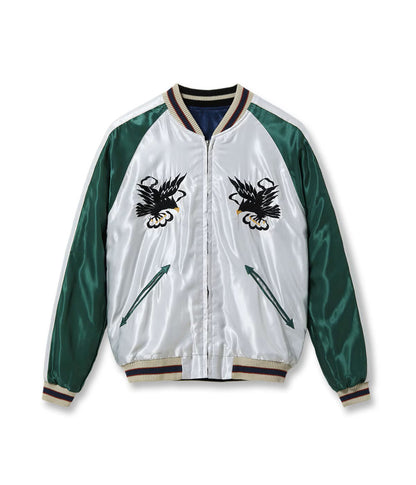 TT15877-128 / TAILOR TOYO Late 1950s Style Acetate Souvenir Jacket “HAWAII MAP” × “DRAGON & TIGER”