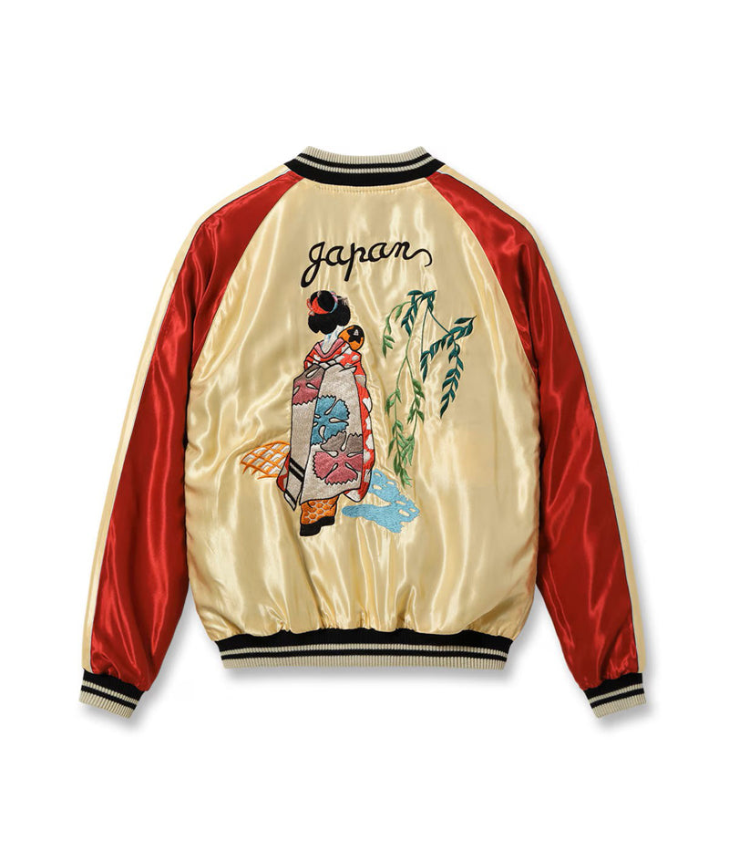 TT15877-219 / TAILOR TOYO Early 1950s Style Acetate Souvenir Jacket “USS PRINCETON” × “MAIKO”