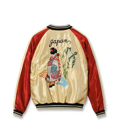 TT15877-219 / TAILOR TOYO Early 1950s Style Acetate Souvenir Jacket “USS PRINCETON” × “MAIKO”