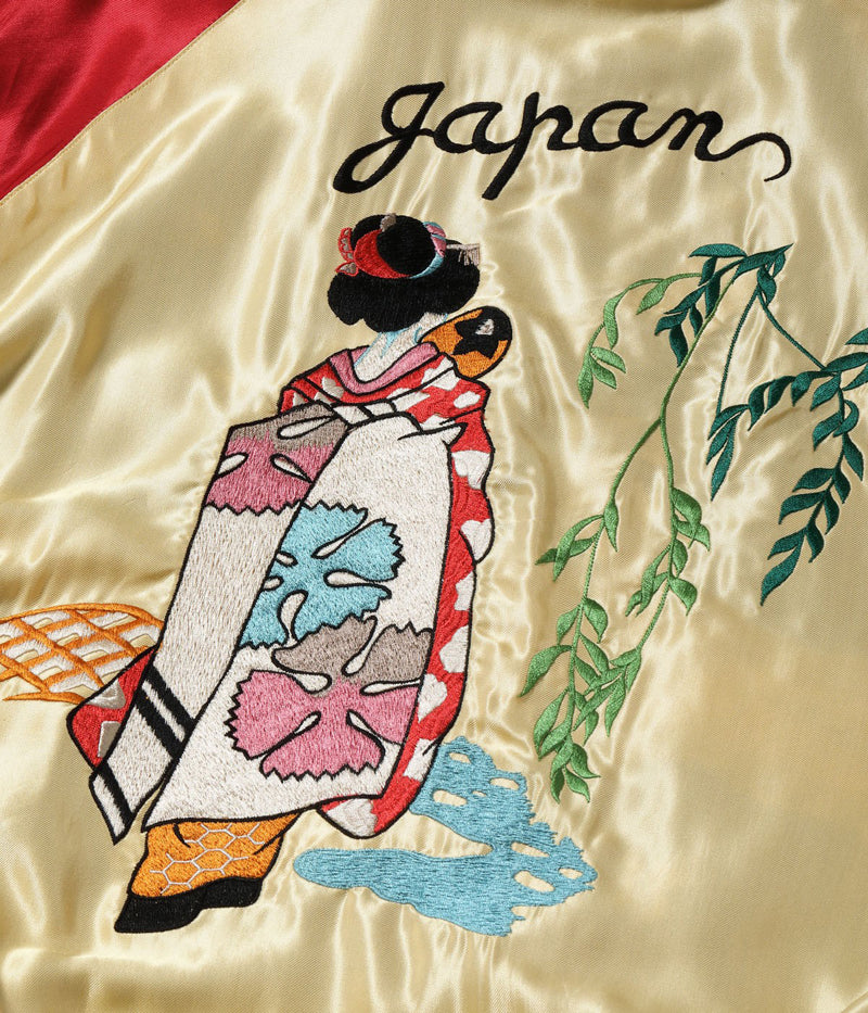 TT15877-219 / TAILOR TOYO Early 1950s Style Acetate Souvenir Jacket “USS PRINCETON” × “MAIKO”