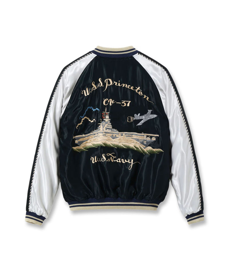TT15877-219 / TAILOR TOYO Early 1950s Style Acetate Souvenir Jacket “USS PRINCETON” × “MAIKO”