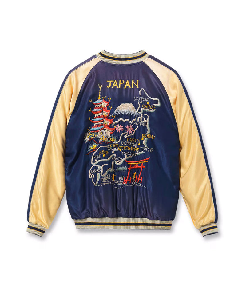 TT15907-125 / TAILOR TOYO Early 1950s Style Acetate Souvenir Jacket “EAGLE & DRAGON” × “JAPAN MAP” (AGING MODEL)