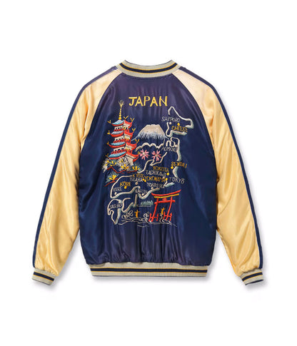 TT15907-125 / TAILOR TOYO Early 1950s Style Acetate Souvenir Jacket “EAGLE & DRAGON” × “JAPAN MAP” (AGING MODEL)