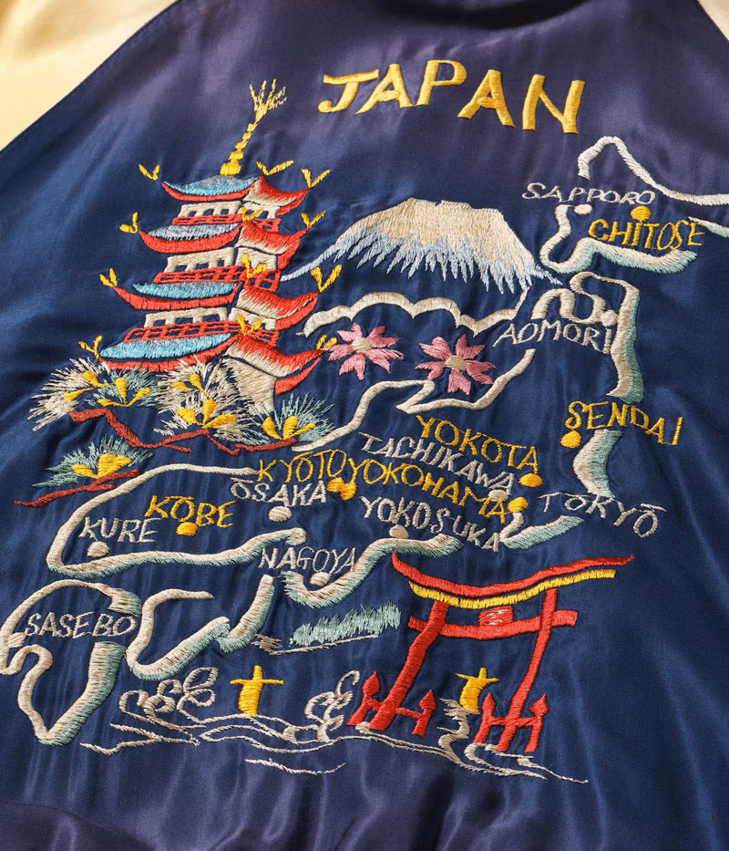 TT15907-125 / TAILOR TOYO Early 1950s Style Acetate Souvenir Jacket “EAGLE & DRAGON” × “JAPAN MAP” (AGING MODEL)