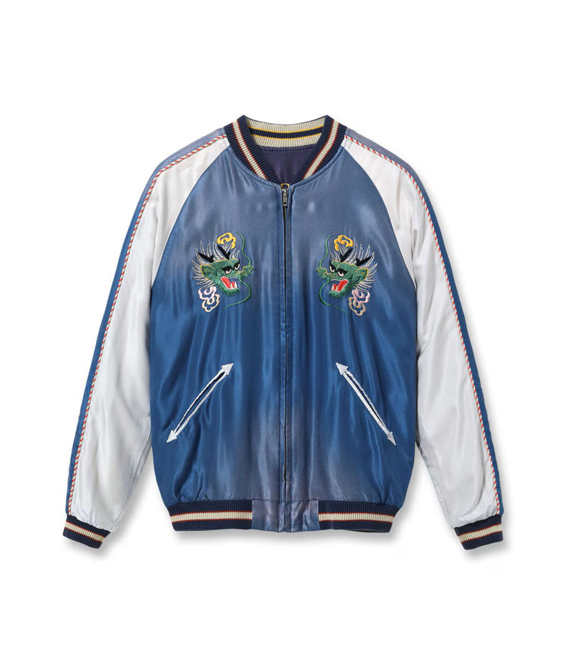 TT15907-125 / TAILOR TOYO Early 1950s Style Acetate Souvenir Jacket “EAGLE & DRAGON” × “JAPAN MAP” (AGING MODEL)