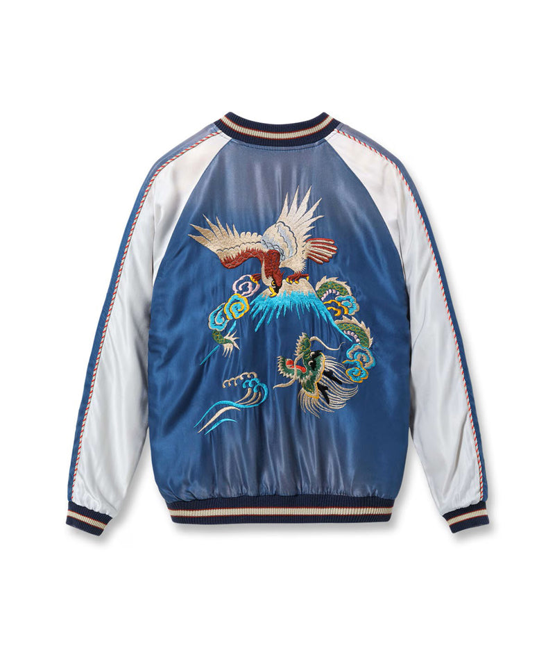 TT15907-125 / TAILOR TOYO Early 1950s Style Acetate Souvenir Jacket “EAGLE & DRAGON” × “JAPAN MAP” (AGING MODEL)