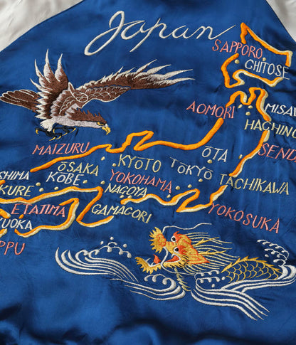 TT15911-159 / TAILOR TOYO Late 1940s Style Acetate Souvenir Jacket KOSHO & CO. Special Edition “EAGLE & DRAGON” × “JAPAN MAP”