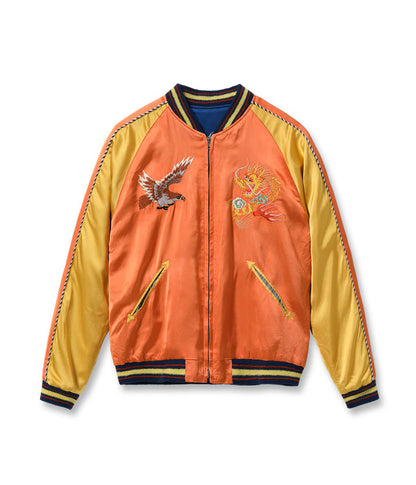 TT15911-159 / TAILOR TOYO Late 1940s Style Acetate Souvenir Jacket KOSHO & CO. Special Edition “EAGLE & DRAGON” × “JAPAN MAP”
