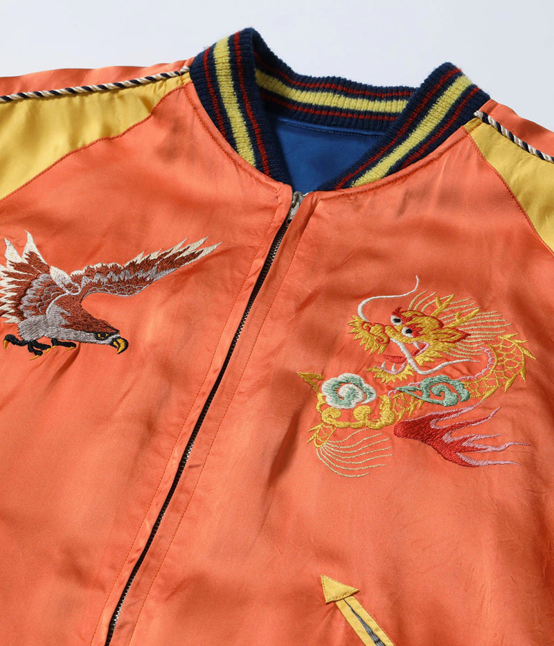 TT15911-159 / TAILOR TOYO Late 1940s Style Acetate Souvenir Jacket KOSHO & CO. Special Edition “EAGLE & DRAGON” × “JAPAN MAP”