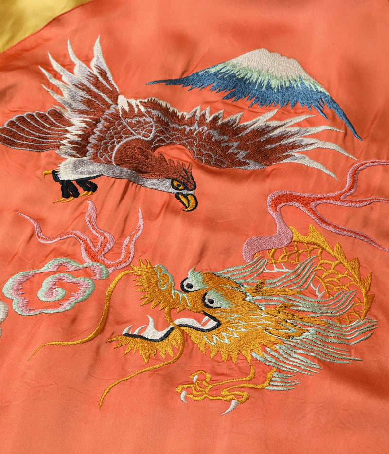 TT15911-159 / TAILOR TOYO Late 1940s Style Acetate Souvenir Jacket KOSHO & CO. Special Edition “EAGLE & DRAGON” × “JAPAN MAP”