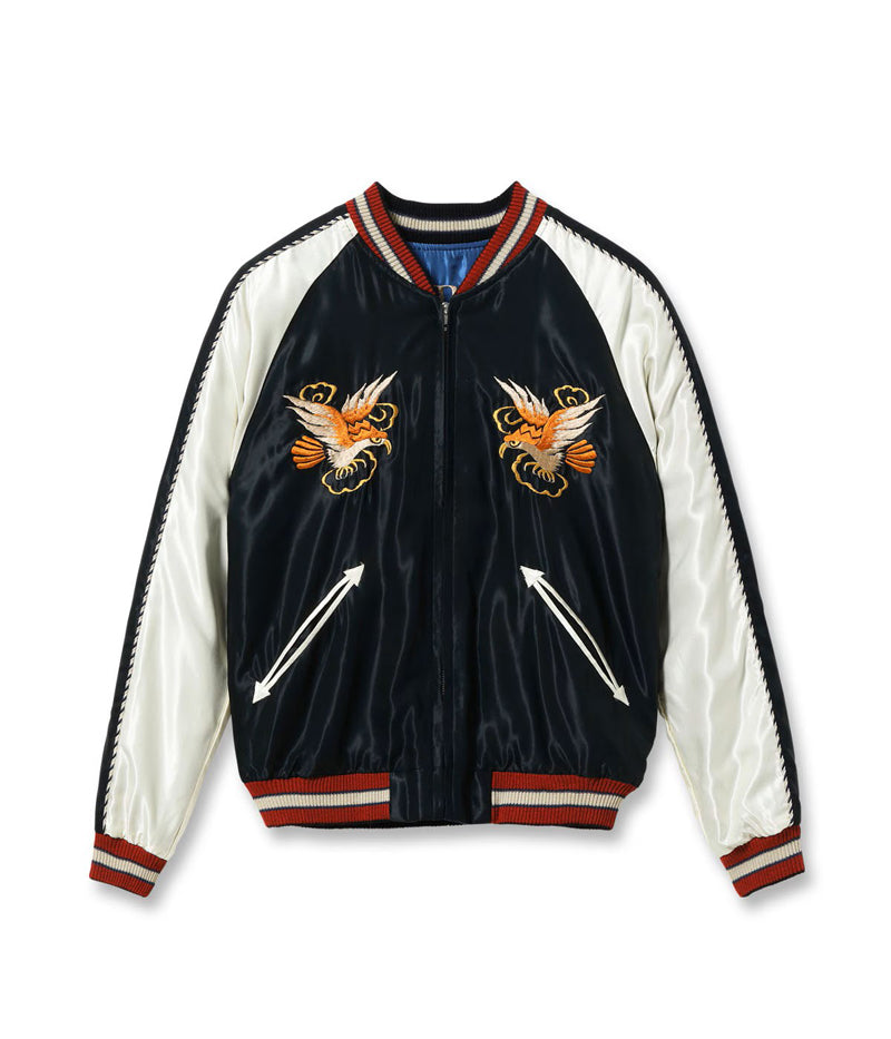 TT15972-119 / TAILOR TOYO Mid 1950s Style Acetate Souvenir Jacket “EAGLE” × “ROARING TIGER”
