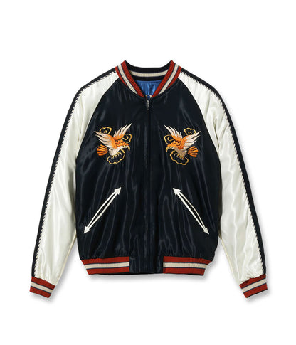 TT15972-119 / TAILOR TOYO Mid 1950s Style Acetate Souvenir Jacket “EAGLE” × “ROARING TIGER”