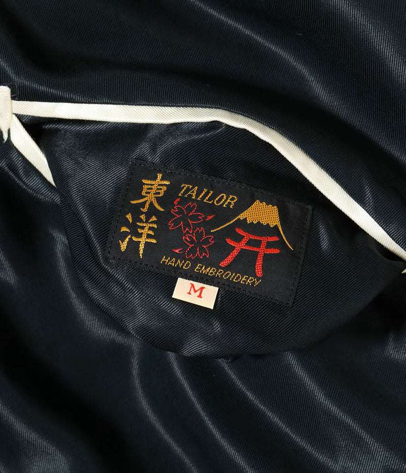 TT15972-119 / TAILOR TOYO Mid 1950s Style Acetate Souvenir Jacket “EAGLE” × “ROARING TIGER”