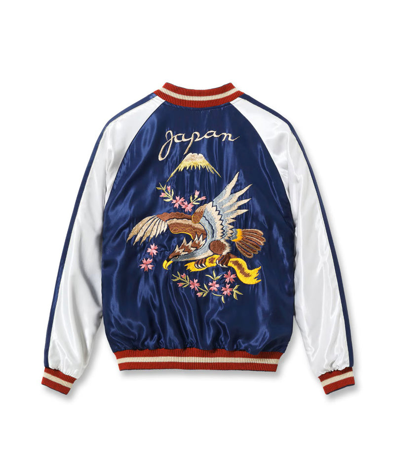 TT15972-145 / TAILOR TOYO Mid 1950s Style Acetate Souvenir Jacket “ROARING TIGER” × “EAGLE”