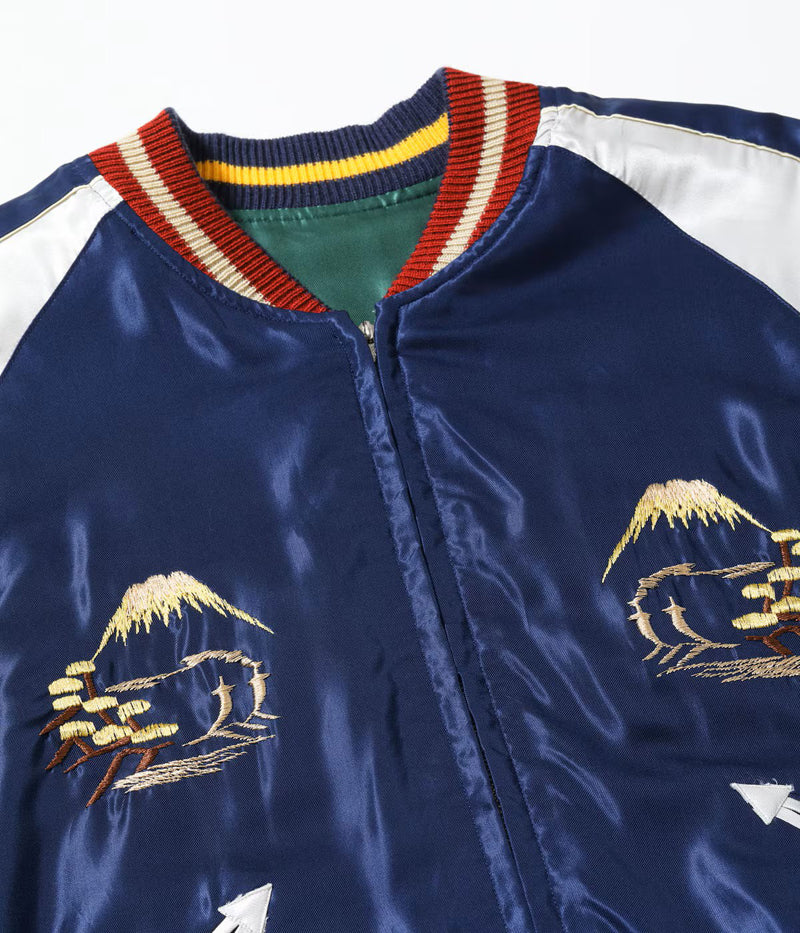 TT15972-145 / TAILOR TOYO Mid 1950s Style Acetate Souvenir Jacket “ROARING TIGER” × “EAGLE”