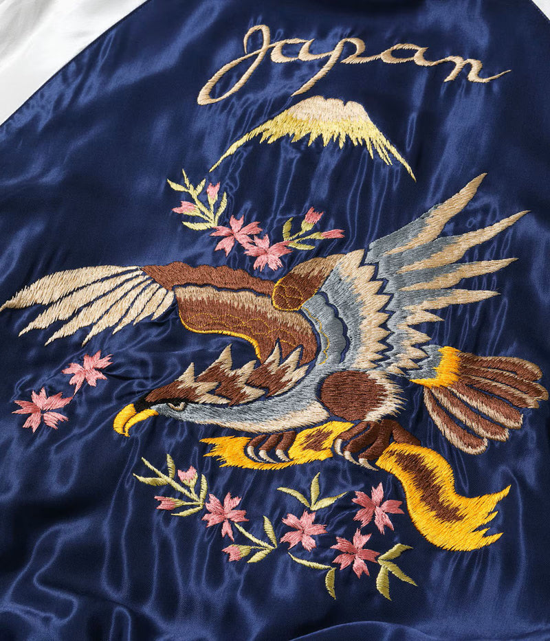 TT15972-145 / TAILOR TOYO Mid 1950s Style Acetate Souvenir Jacket “ROARING TIGER” × “EAGLE”