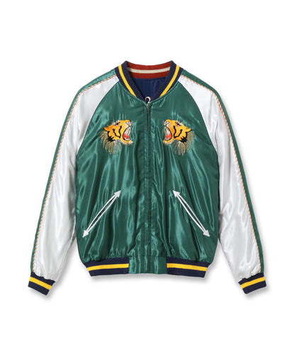TT15972-145 / TAILOR TOYO Mid 1950s Style Acetate Souvenir Jacket “ROARING TIGER” × “EAGLE”