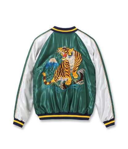 TT15972-145 / TAILOR TOYO Mid 1950s Style Acetate Souvenir Jacket “ROARING TIGER” × “EAGLE”
