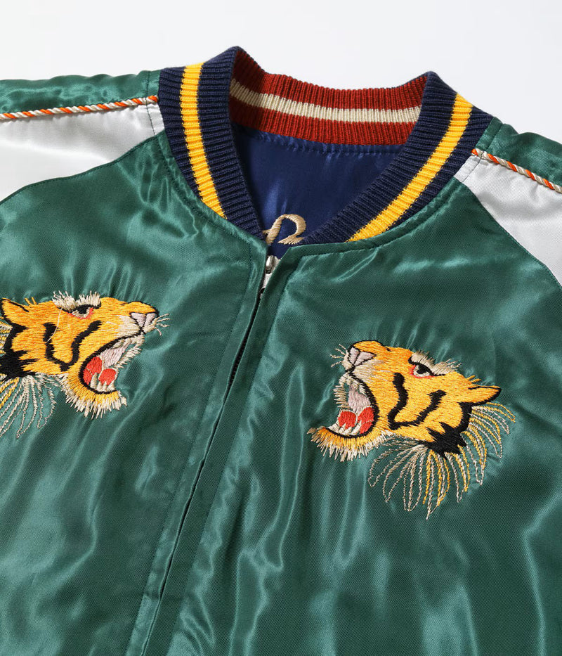 TT15972-145 / TAILOR TOYO Mid 1950s Style Acetate Souvenir Jacket “ROARING TIGER” × “EAGLE”