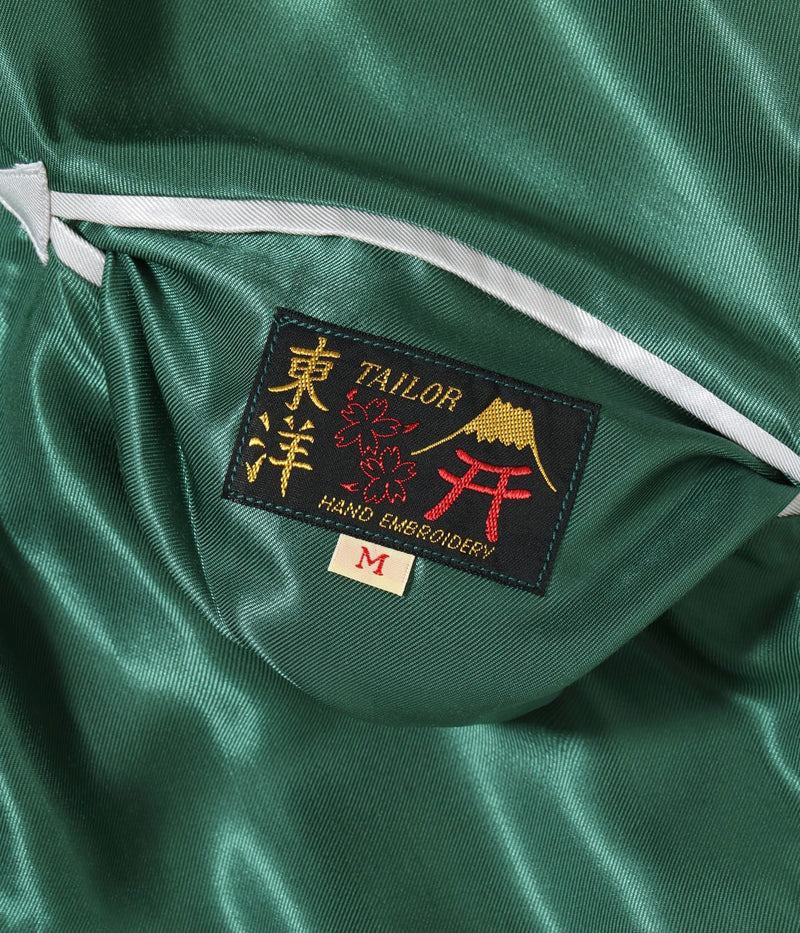 TT15972-145 / TAILOR TOYO Mid 1950s Style Acetate Souvenir Jacket “ROARING TIGER” × “EAGLE”