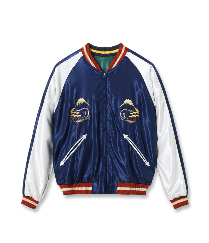 TT15972-145 / TAILOR TOYO Mid 1950s Style Acetate Souvenir Jacket “ROARING TIGER” × “EAGLE”